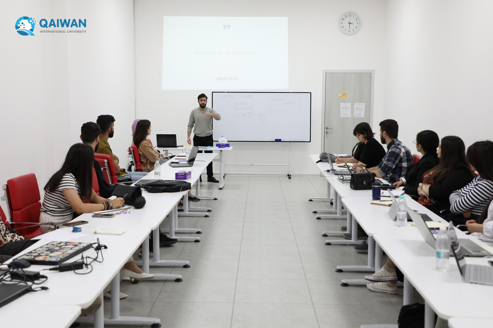 The Technology Club of QIU organized a graphic design course
